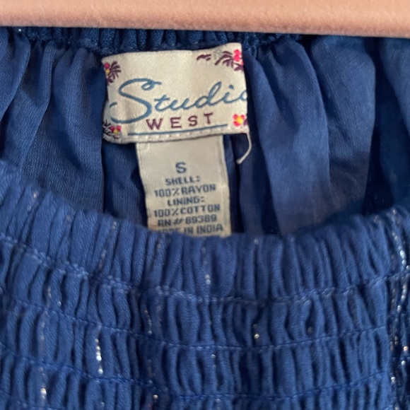 Studio West Blue Boho dress - Picture 4 of 4